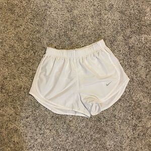 white nike shorts